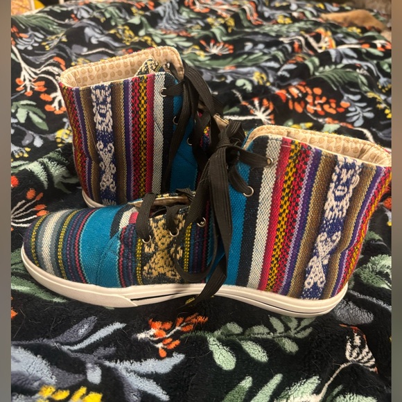 inkkas Shoes - Inkkas Multicolor Striped High-Top Sneakers Handmade In Peru